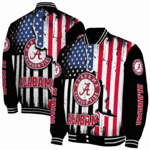 alabama crimson tide patriotic theme black jacket fashion forward jacketwow