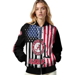 alabama crimson tide patriotic theme black jacket latest model jacketwow