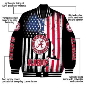 alabama crimson tide patriotic theme black jacket new arrival jacketwow