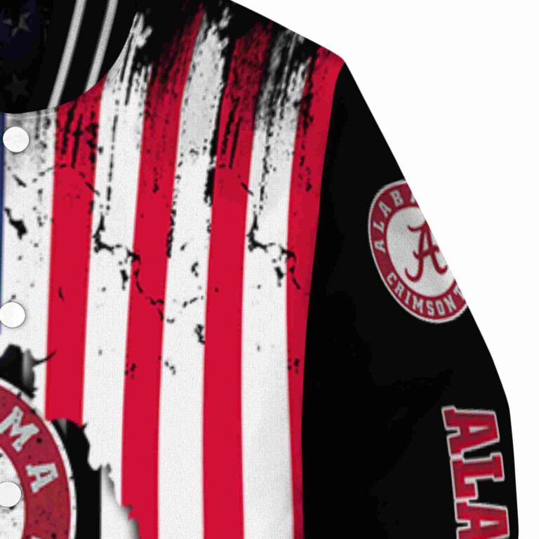alabama crimson tide patriotic theme black jacket premium grade jacketwow