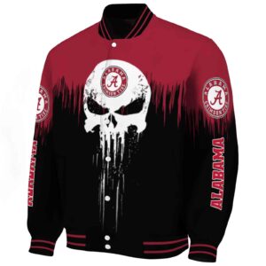 alabama crimson tide punisher skull crimson black white jacket best selling jacketwow