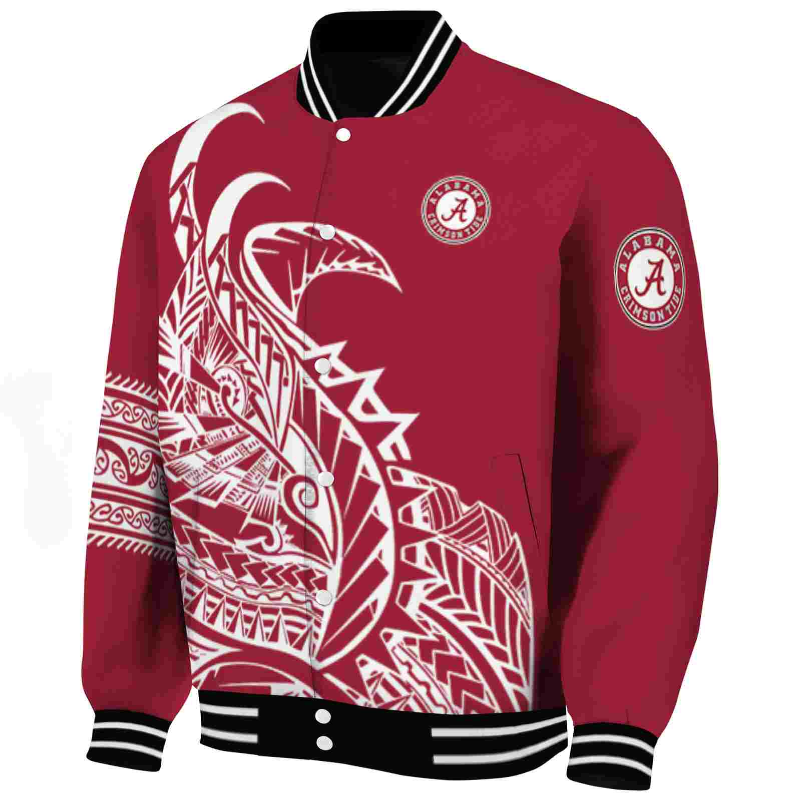 alabama crimson tide tribal art crimson white black jacket best selling jacketwow alabama crimson tide tribal art crimson white black jacket best selling jacketwow