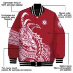 alabama crimson tide tribal art crimson white black jacket best selling jacketwow