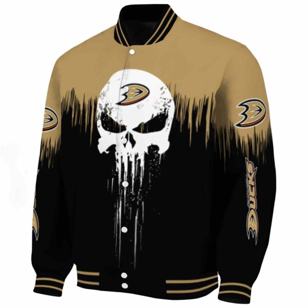 anaheim ducks punisher skull gold black white jacket best selling jacketwow