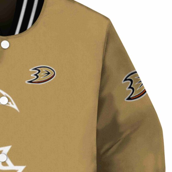 anaheim ducks tribal art gold white black jacket premium grade jacketwow