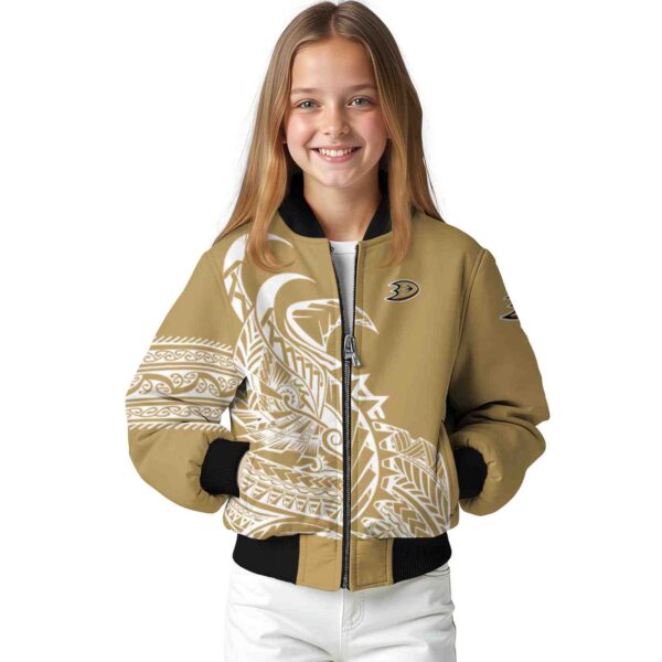 anaheim ducks tribal art gold white black jacket top rated jacketwow
