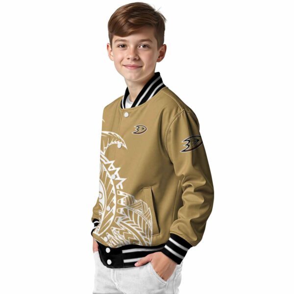 anaheim ducks tribal art gold white black jacket trendy jacketwow