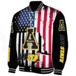 appalachian state mountaineers patriotic theme black jacket best selling jacketwow