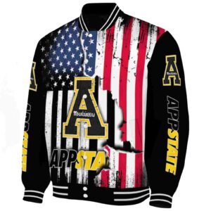 appalachian state mountaineers patriotic theme black jacket best selling jacketwow