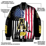 appalachian state mountaineers patriotic theme black jacket best selling jacketwow