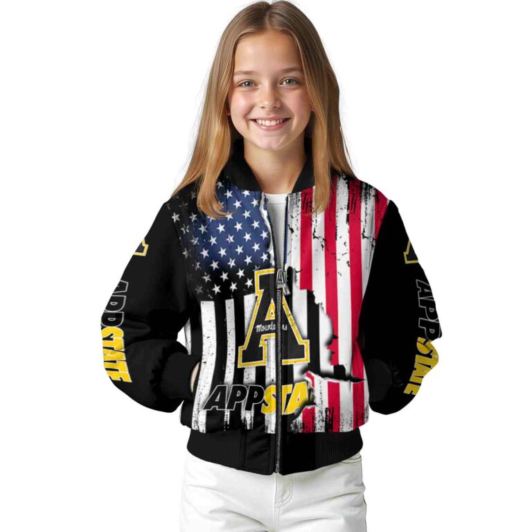 appalachian state mountaineers patriotic theme black jacket top rated jacketwow