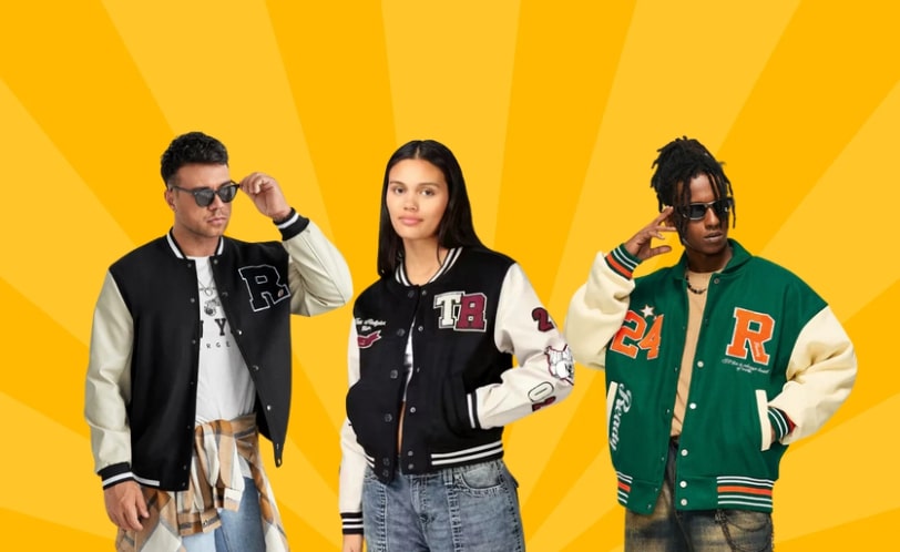 are varsity jackets in style 3 Make the jackets the focal point of the ensemble by keeping it basic
