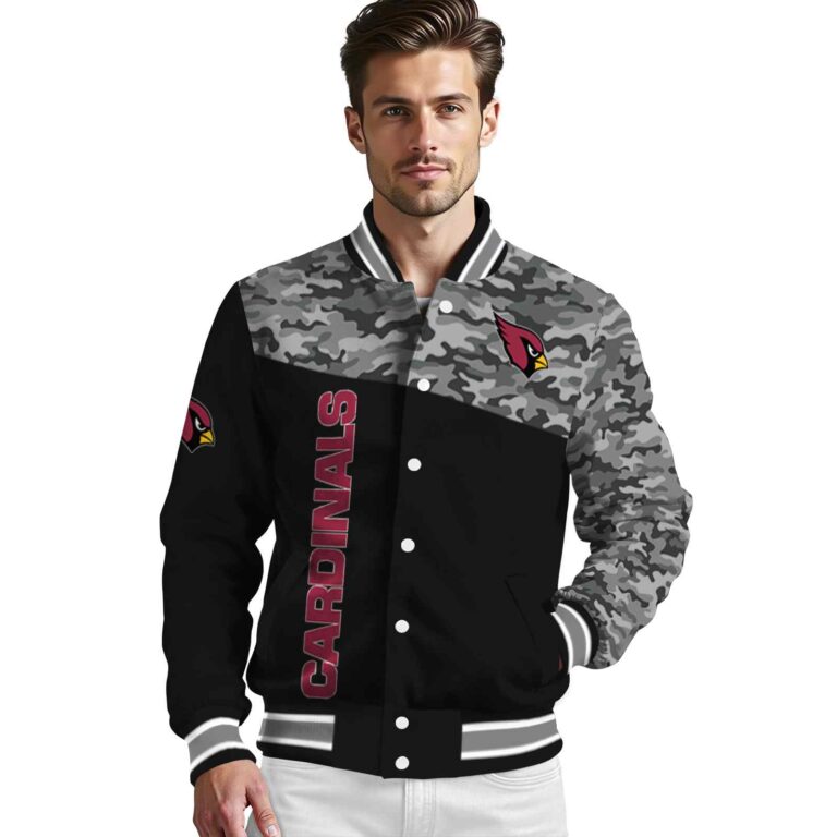 arizona cardinals camo patchwork black jacket high quality jacketwow