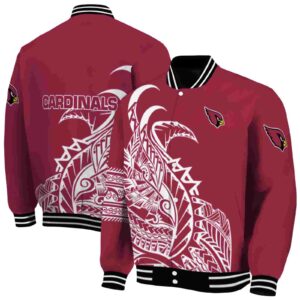 arizona cardinals tribal art red white black jacket fashion forward jacketwow