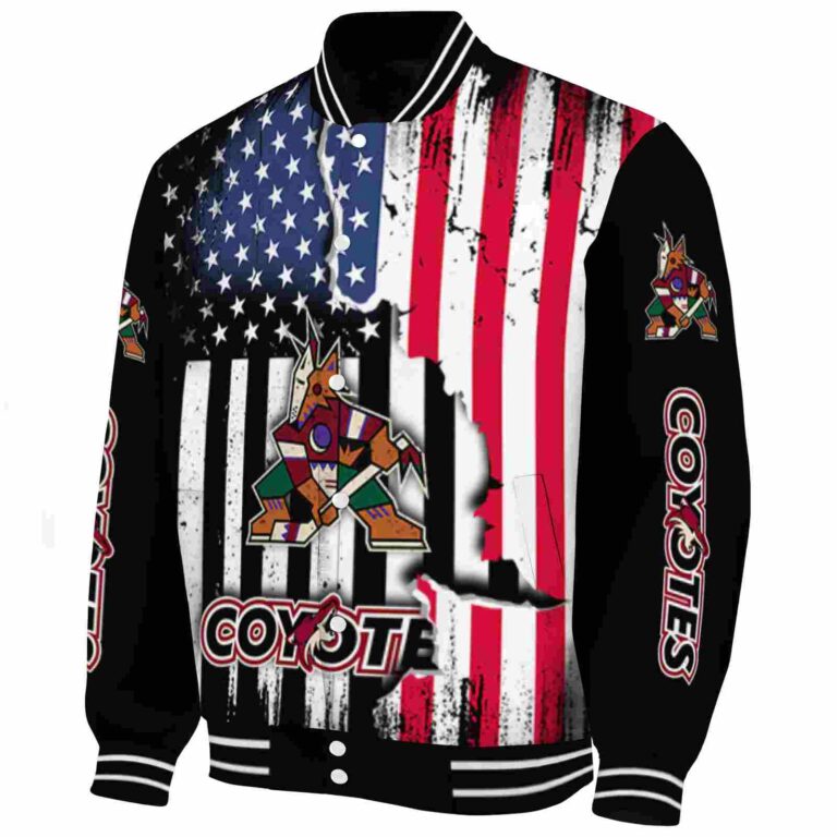 arizona coyotes patriotic theme black jacket best selling jacketwow