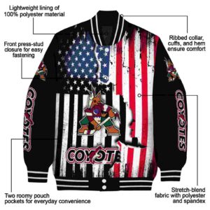 arizona coyotes patriotic theme black jacket new arrival jacketwow