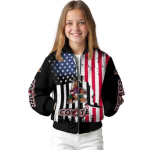 arizona coyotes patriotic theme black jacket top rated jacketwow