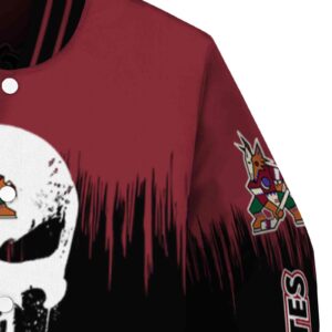 arizona coyotes punisher skull red black white jacket premium grade jacketwow
