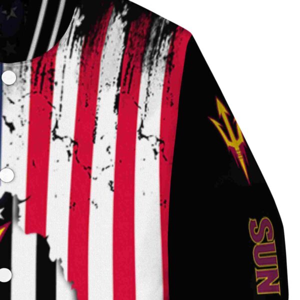 arizona state sun devils patriotic theme black jacket premium grade jacketwow
