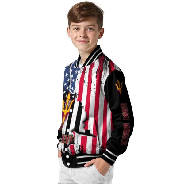 arizona state sun devils patriotic theme black jacket trendy jacketwow