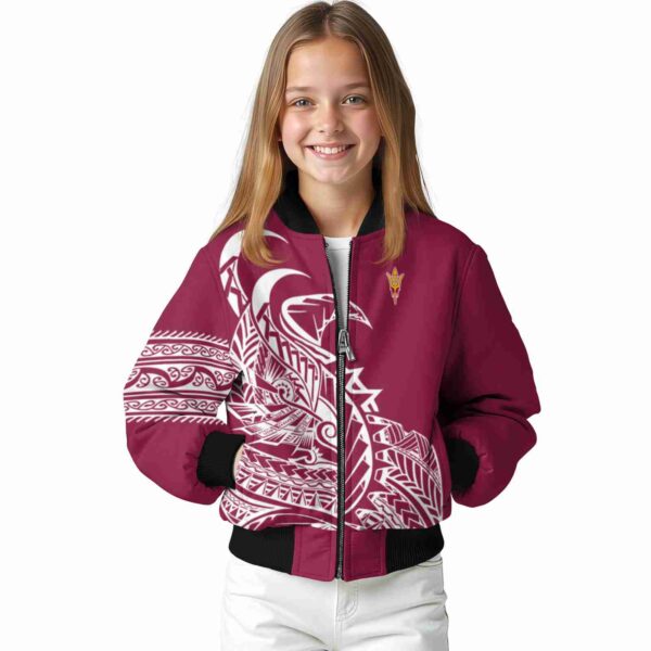 arizona state sun devils tribal art maroon white black jacket top rated jacketwow