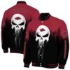 arkansas razorbacks punisher skull red black white jacket fashion forward jacketwow