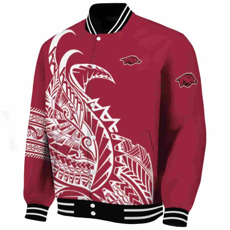 arkansas razorbacks tribal art red white black jacket best selling jacketwow