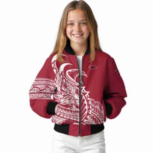 arkansas razorbacks tribal art red white black jacket top rated jacketwow