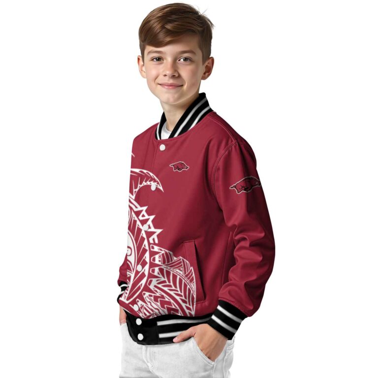 arkansas razorbacks tribal art red white black jacket trendy jacketwow