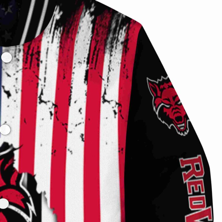 arkansas state red wolves patriotic theme black jacket premium grade jacketwow