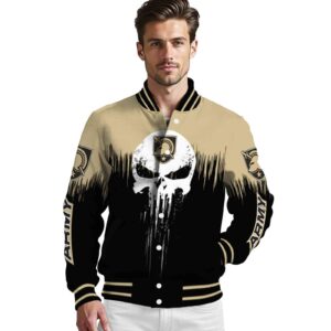 army black knights punisher skull gold black white jacket high quality jacketwow