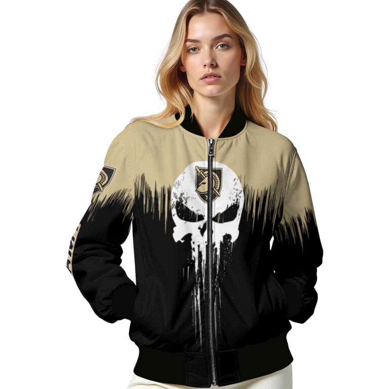 army black knights punisher skull gold black white jacket latest model jacketwow