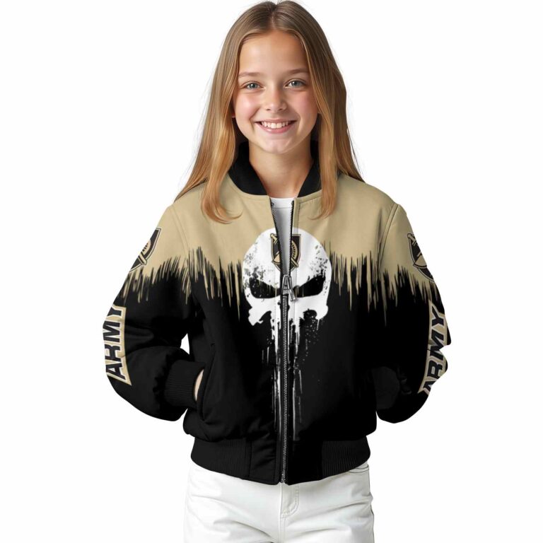 army black knights punisher skull gold black white jacket top rated jacketwow
