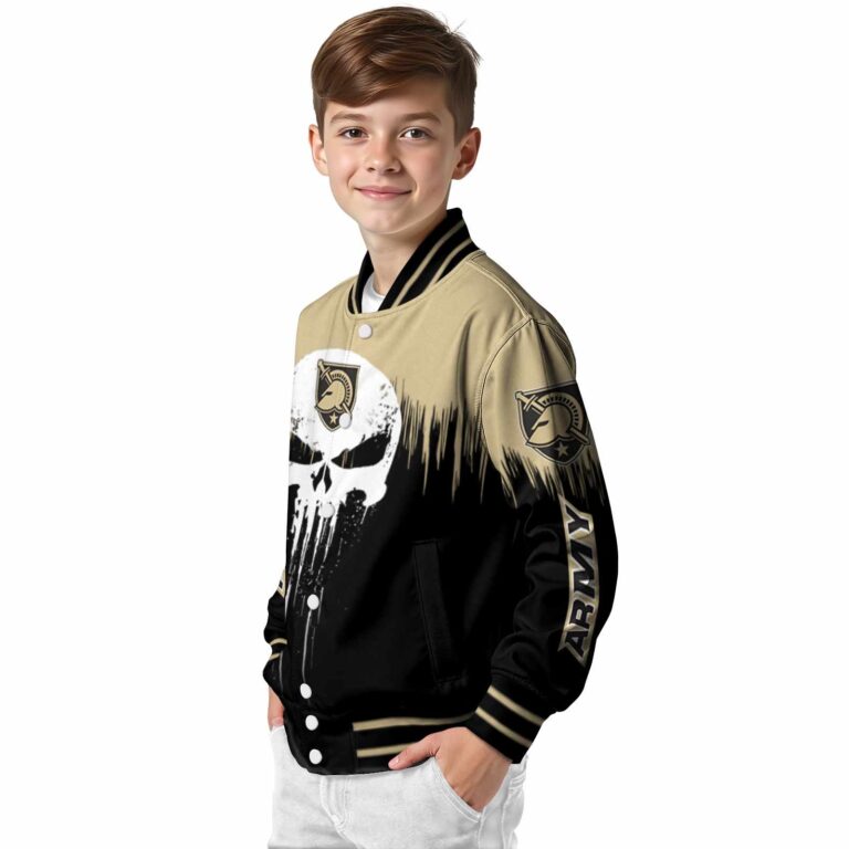 army black knights punisher skull gold black white jacket trendy jacketwow