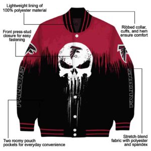 atlanta falcons punisher skull red black white jacket new arrival jacketwow