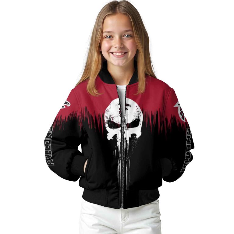 atlanta falcons punisher skull red black white jacket top rated jacketwow