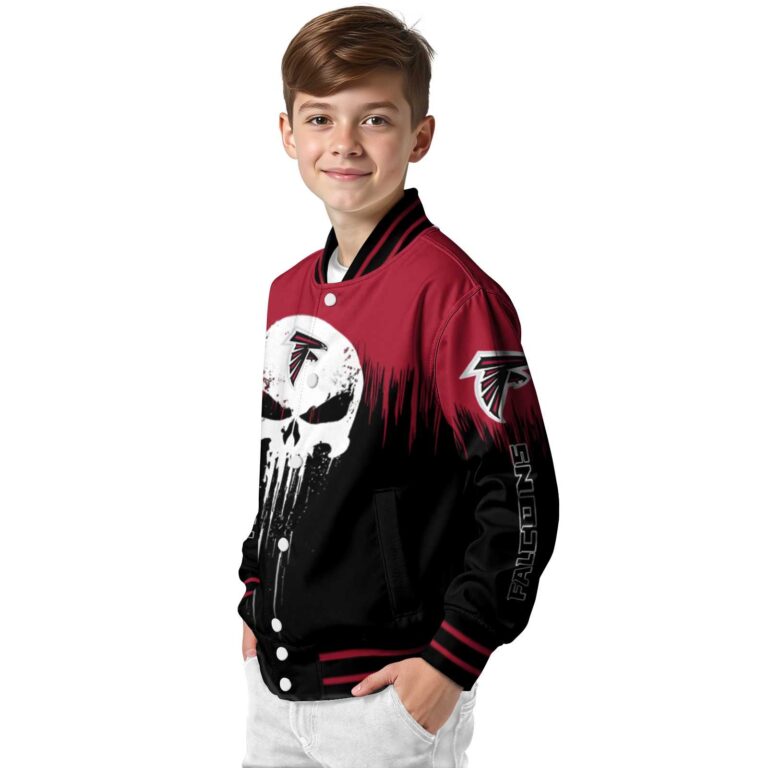 atlanta falcons punisher skull red black white jacket trendy jacketwow