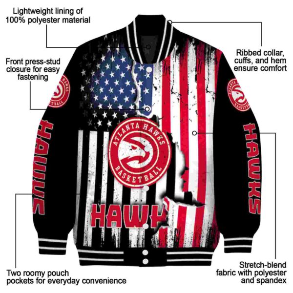 atlanta hawks patriotic theme black jacket new arrival jacketwow