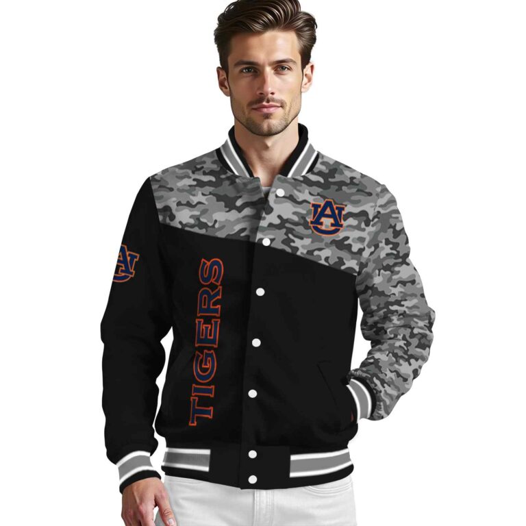 auburn tigers camo patchwork black jacket high quality jacketwow