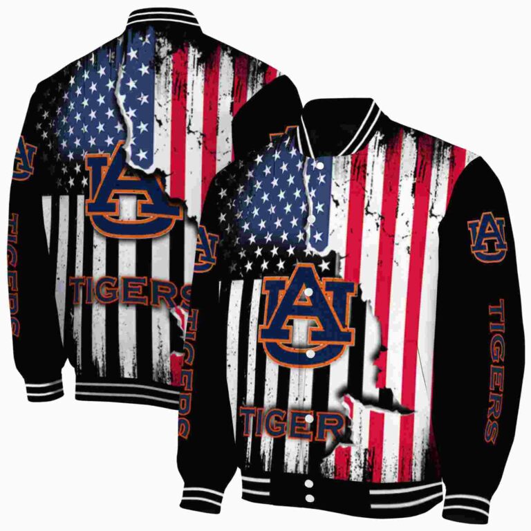 auburn tigers patriotic theme black jacket fashion forward jacketwow
