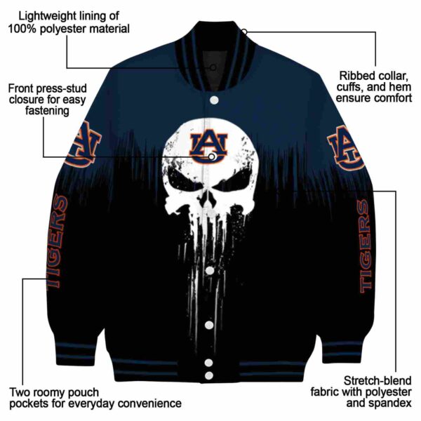 auburn tigers punisher skull navy blue black white jacket new arrival jacketwow