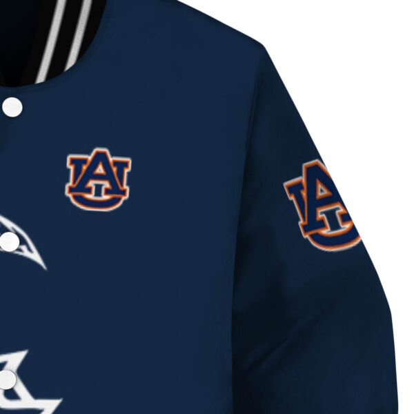 auburn tigers tribal art navy blue white black jacket premium grade jacketwow