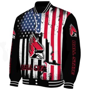 ball state cardinals patriotic theme black jacket best selling jacketwow