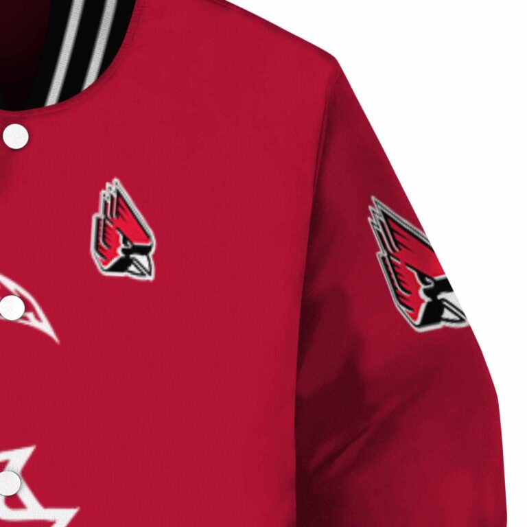 ball state cardinals tribal art red white black jacket premium grade jacketwow