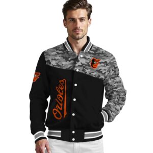 baltimore orioles camo patchwork black jacket high quality jacketwow