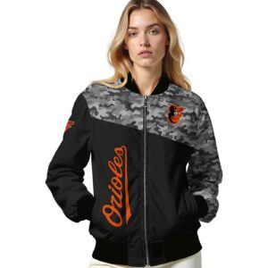 baltimore orioles camo patchwork black jacket latest model jacketwow