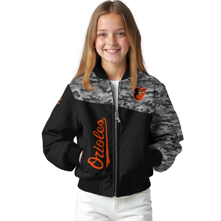 baltimore orioles camo patchwork black jacket top rated jacketwow
