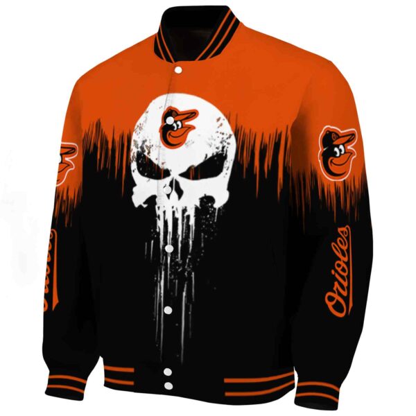 baltimore orioles punisher skull orange black white jacket best selling jacketwow