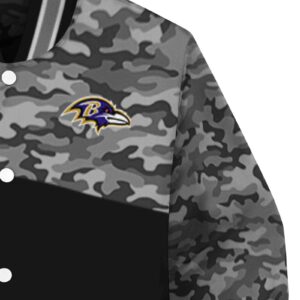 baltimore ravens camo patchwork black jacket premium grade jacketwow