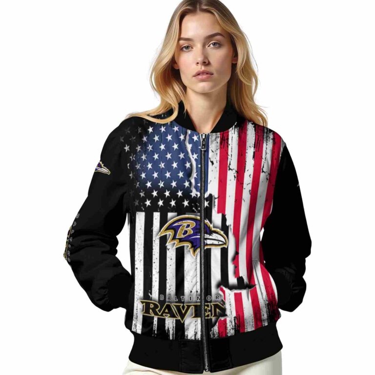 baltimore ravens patriotic theme black jacket latest model jacketwow